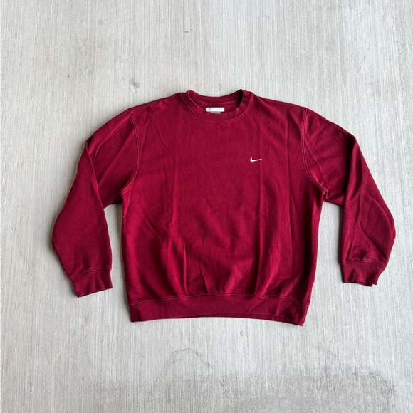 Vintage Nike Y2K Maroon Swoosh Crewneck, Y2K / Casual style - Picture 1 of 7